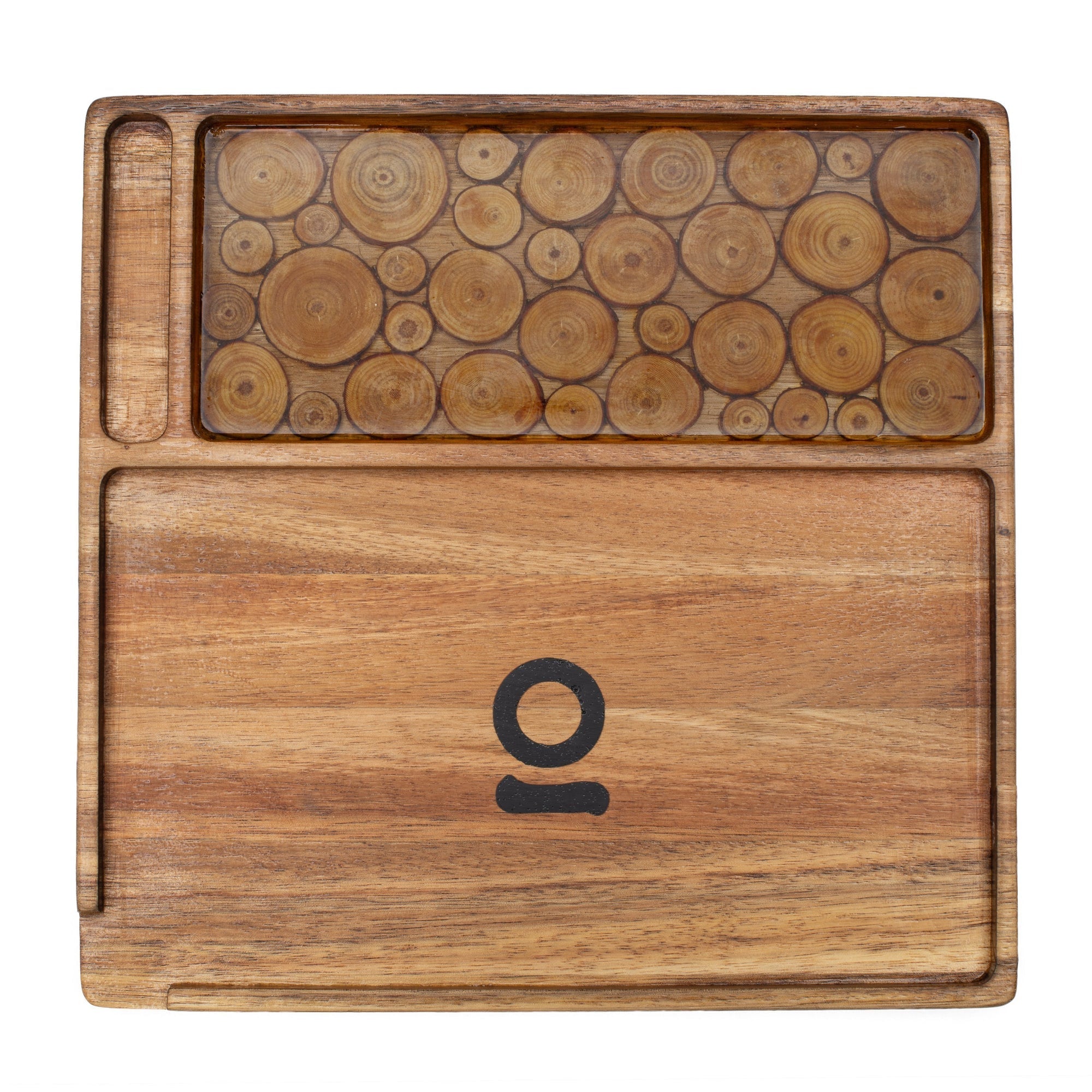 Ongrok Acacia Wood Rolling Tray (9.5" x 9.5")